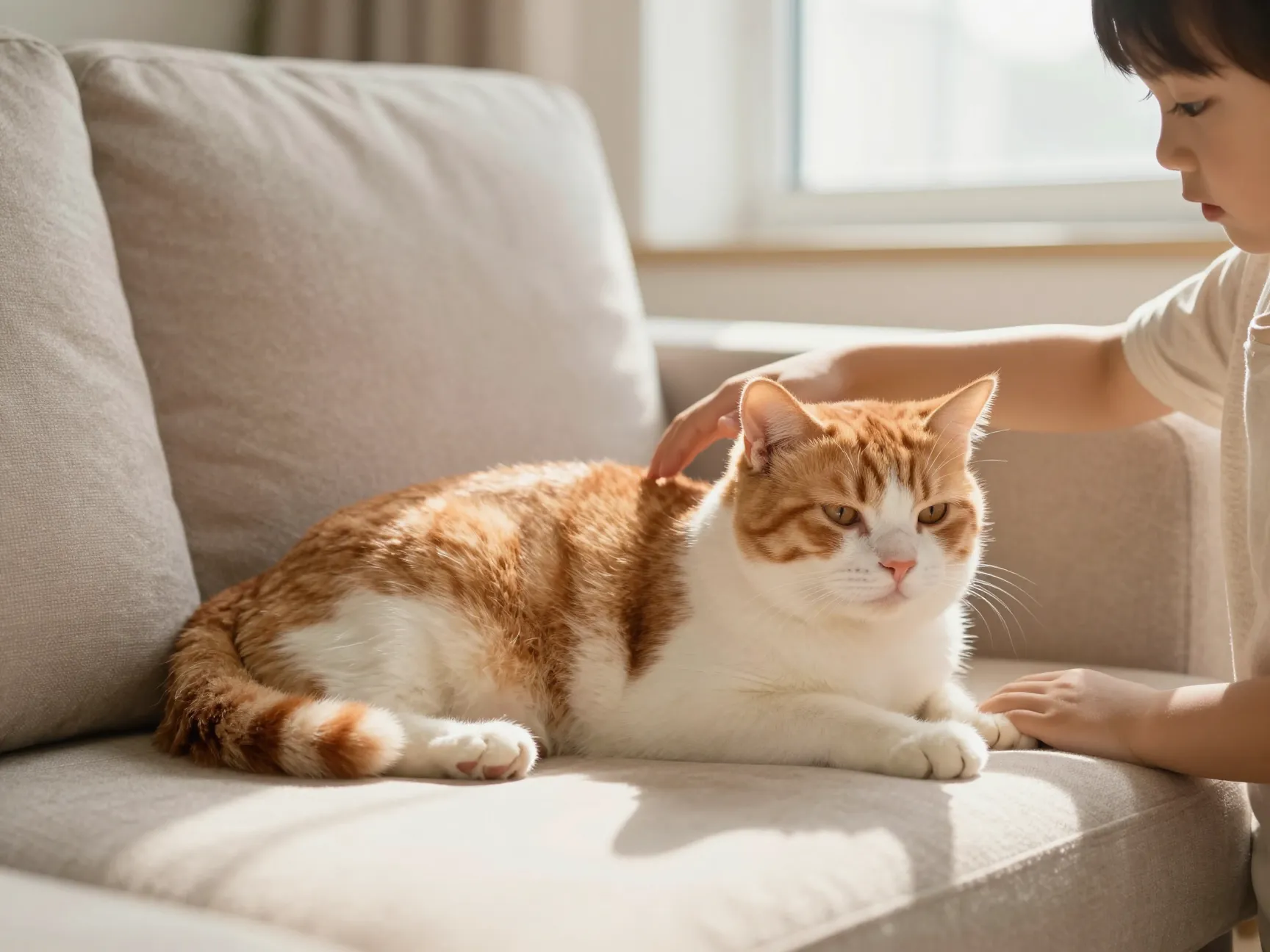 Gentle relaxed temperament suited to family life