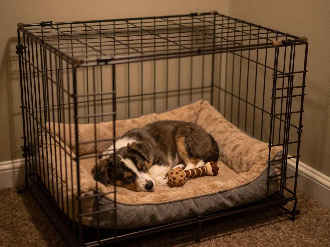 Use crate training and structured rest to manage behavior