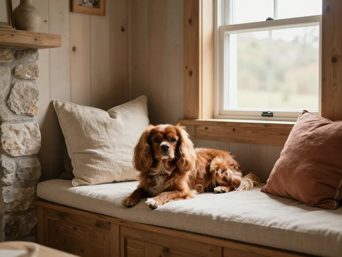 Farmhouse slow living interior styling