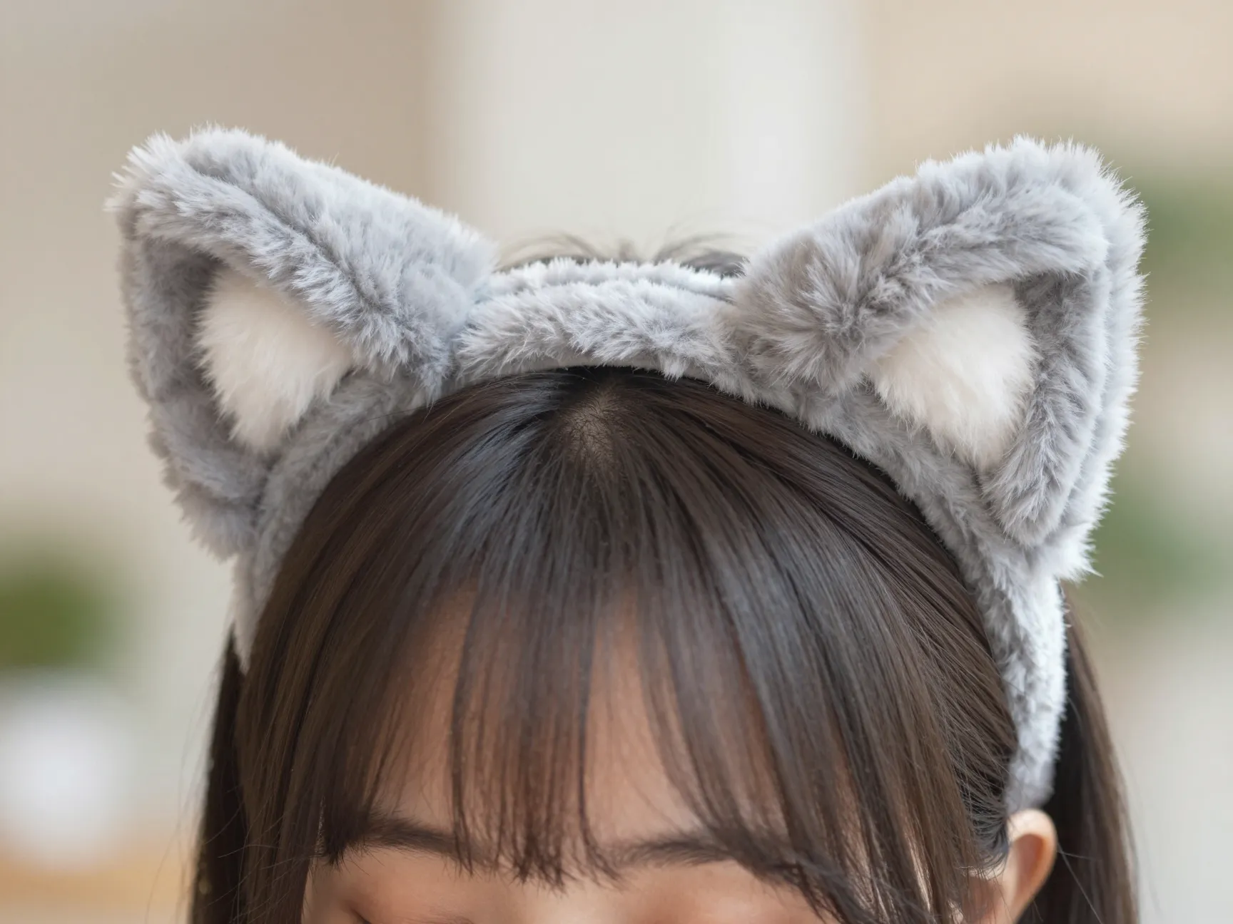 Faux fur and plush cat ears headbands