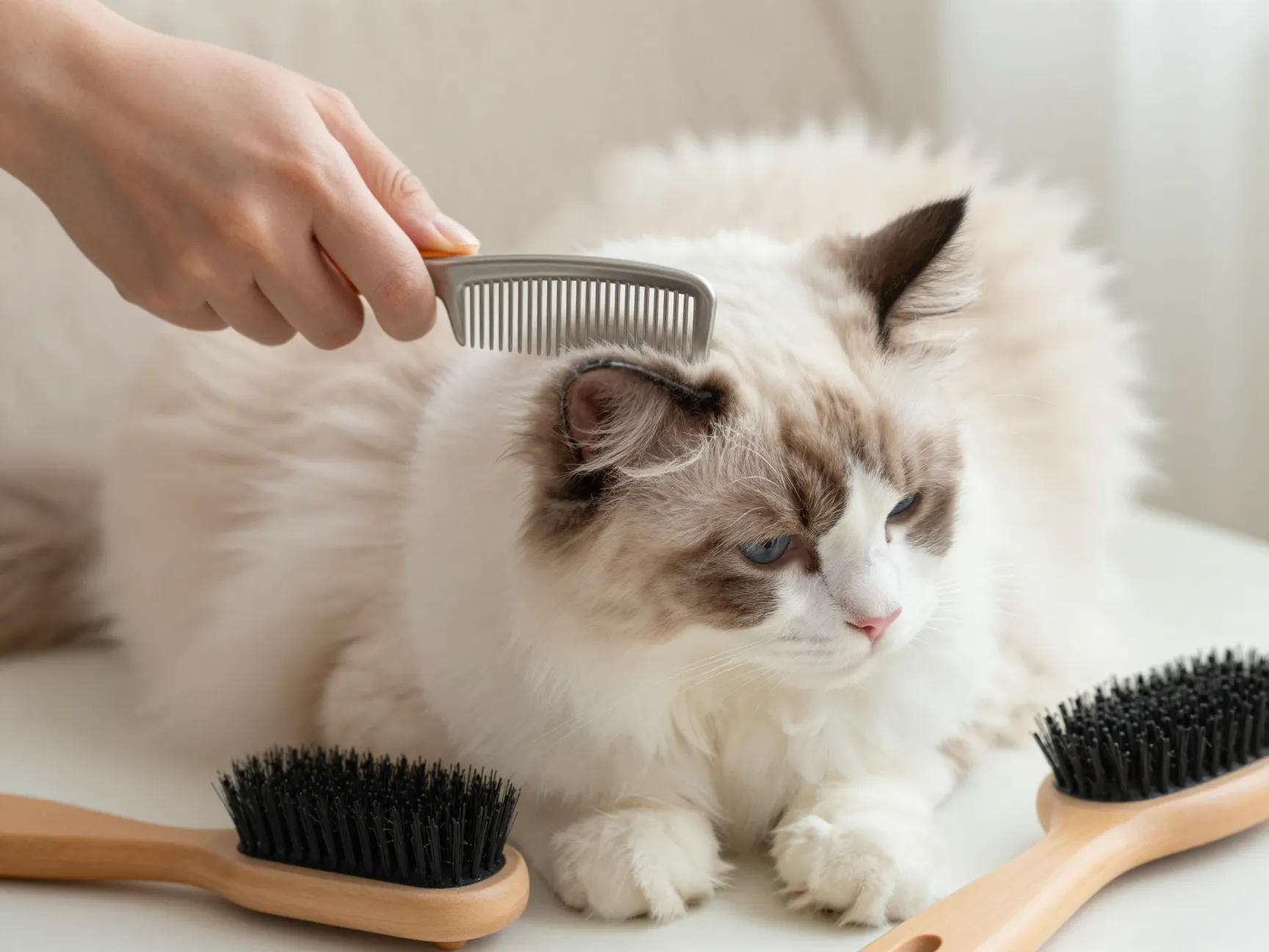 Groom gently with the right tools and routine