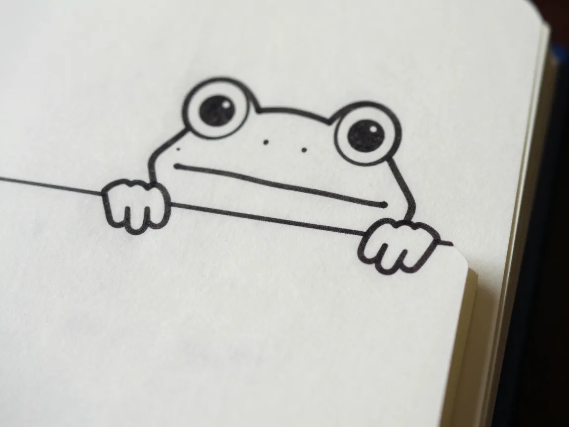 The peeking edge frog