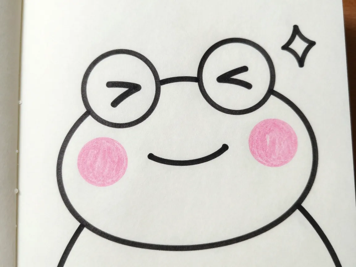 The blushing cheek frog