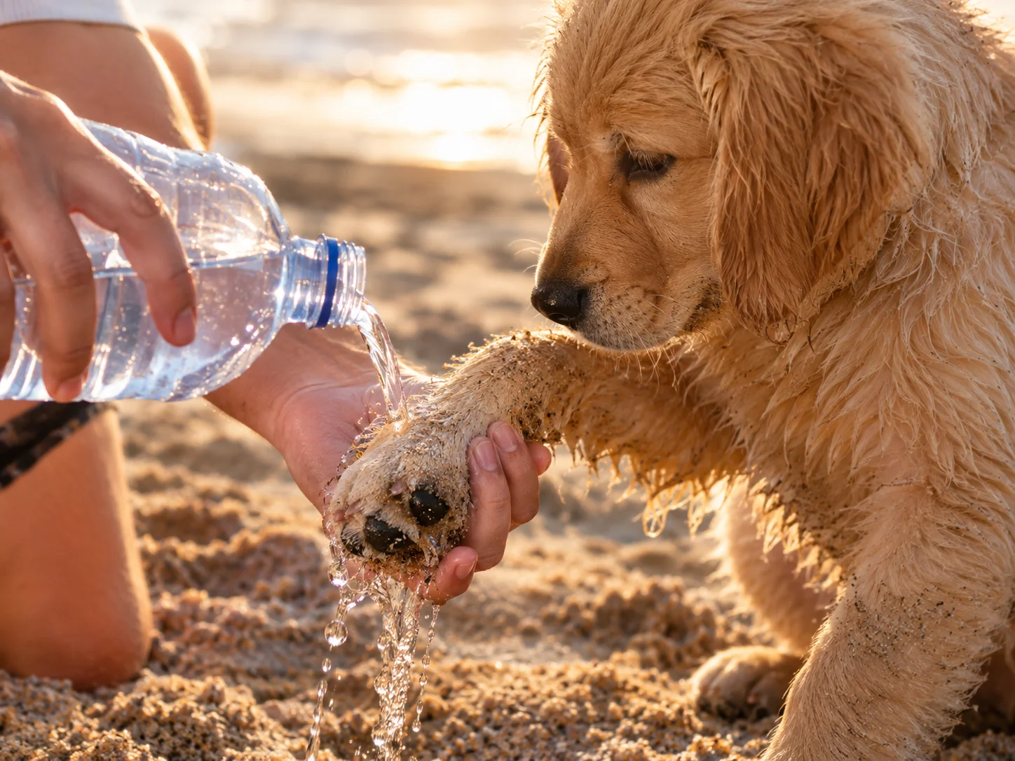 3 protect your puppys skin coat and paws from sun and sand