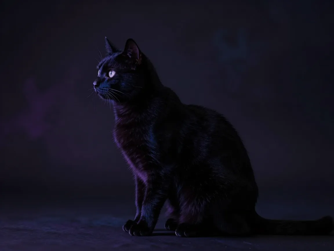 Midnight meow black cat