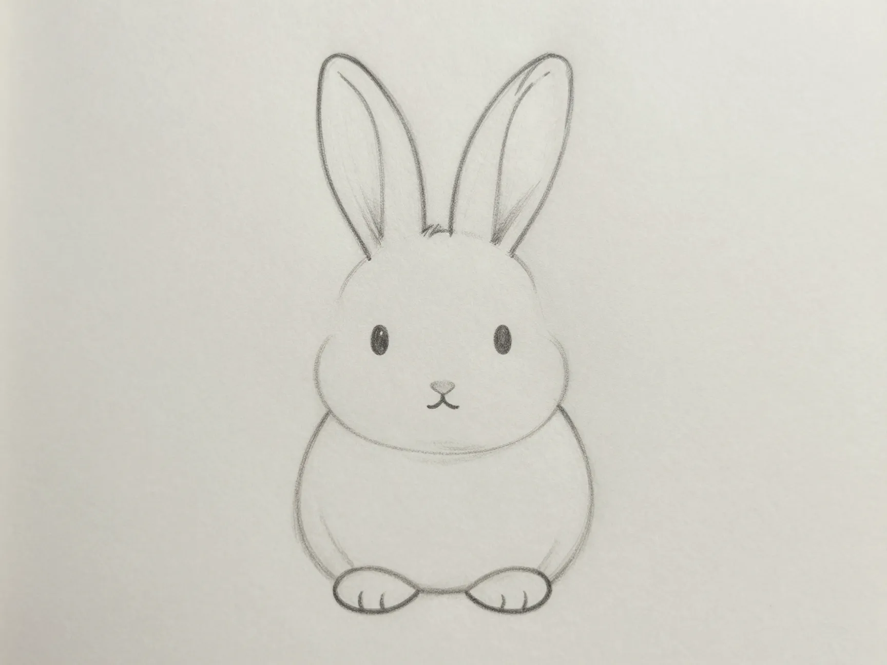 Soft bunny with long oval ears