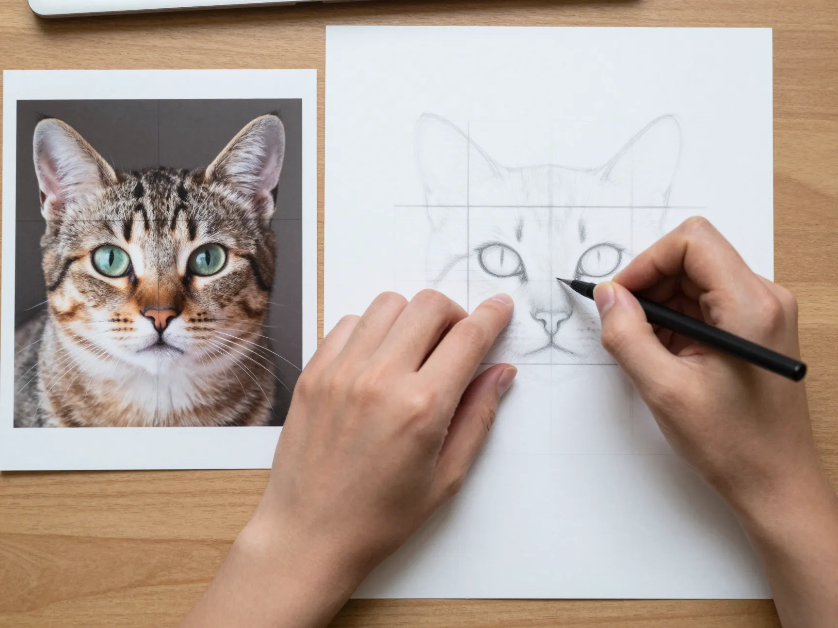 Grid transfer method for accurate proportions