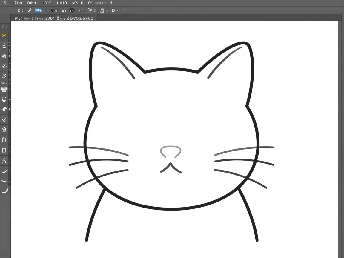 5 the vector line art cat template