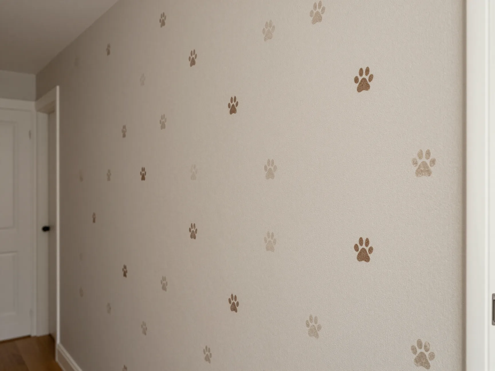 Minimal paw print and abstract cat geometry