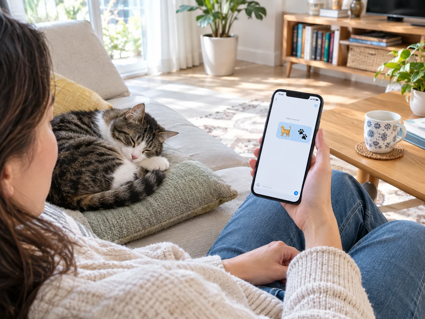 Cute everyday pet life texting