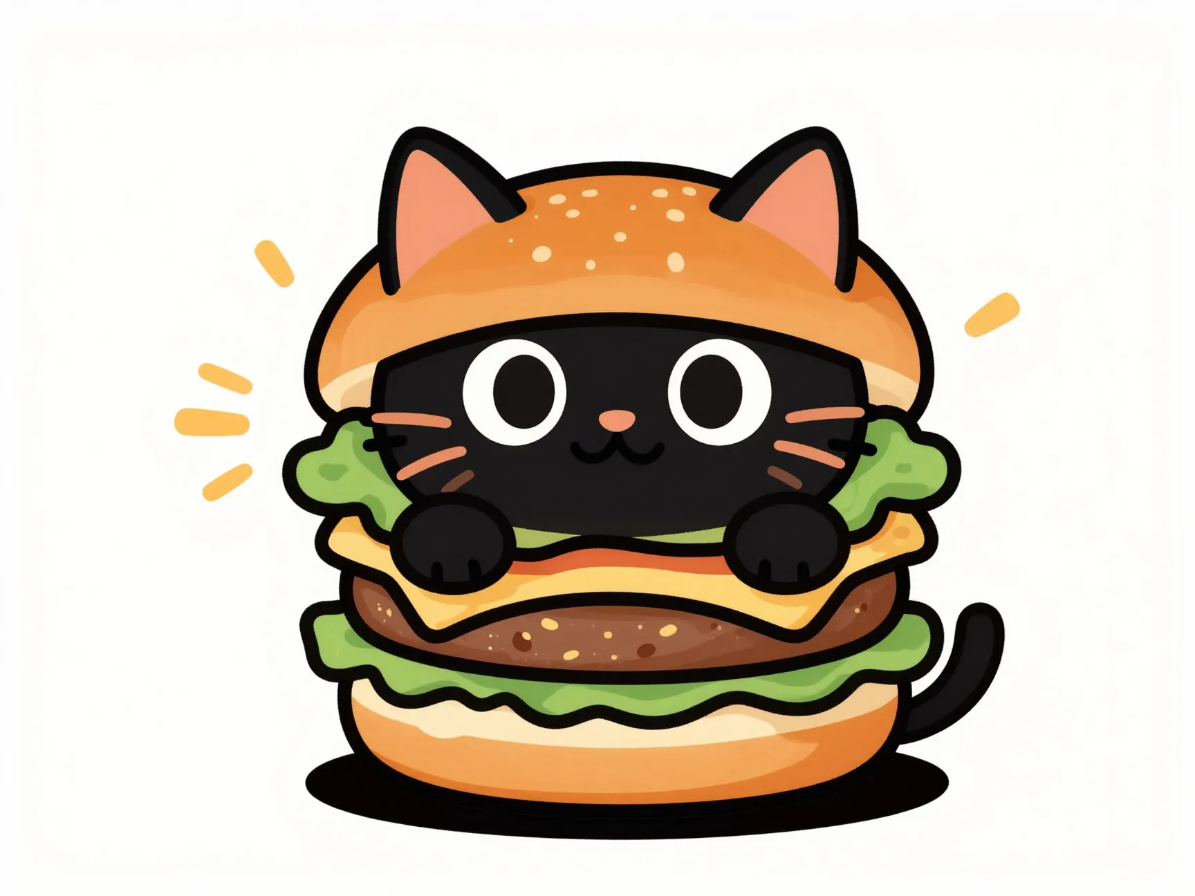 Humorous meme style cartoon cats