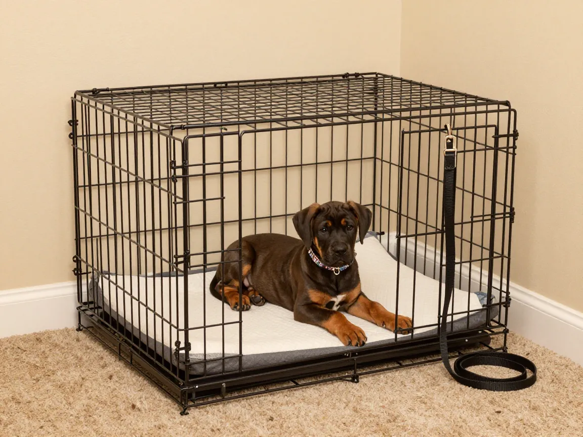 Start crate training and household boundaries early