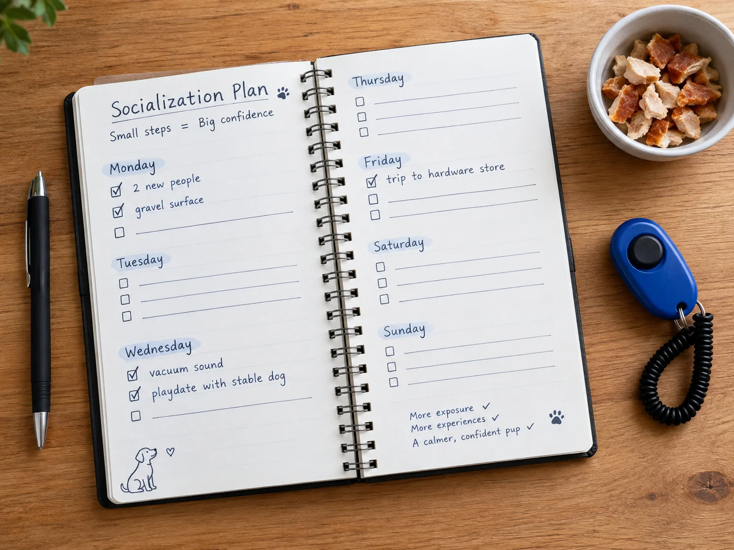 Follow a structured daily socialization schedule