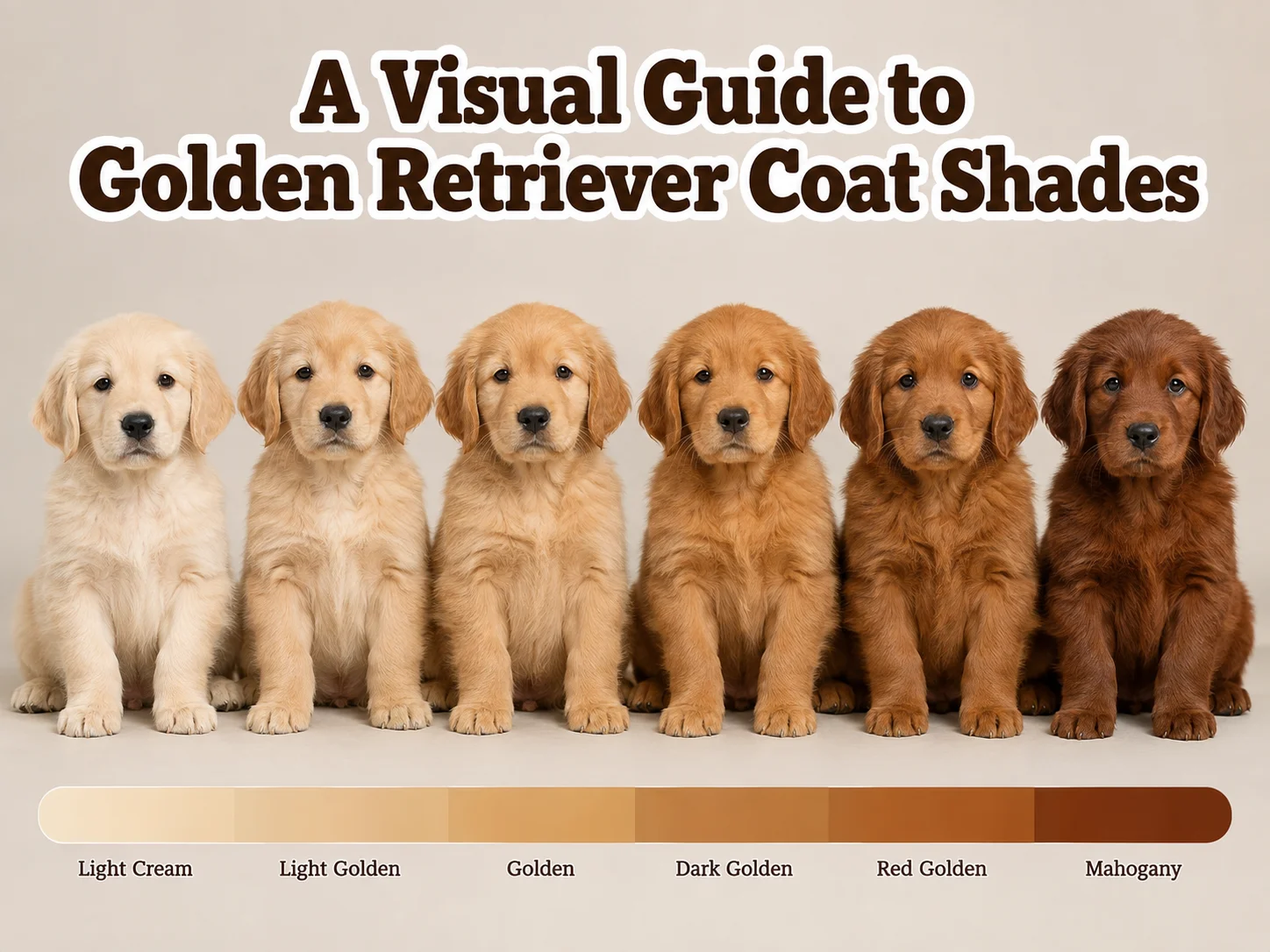 A visual guide to golden retriever coat shades