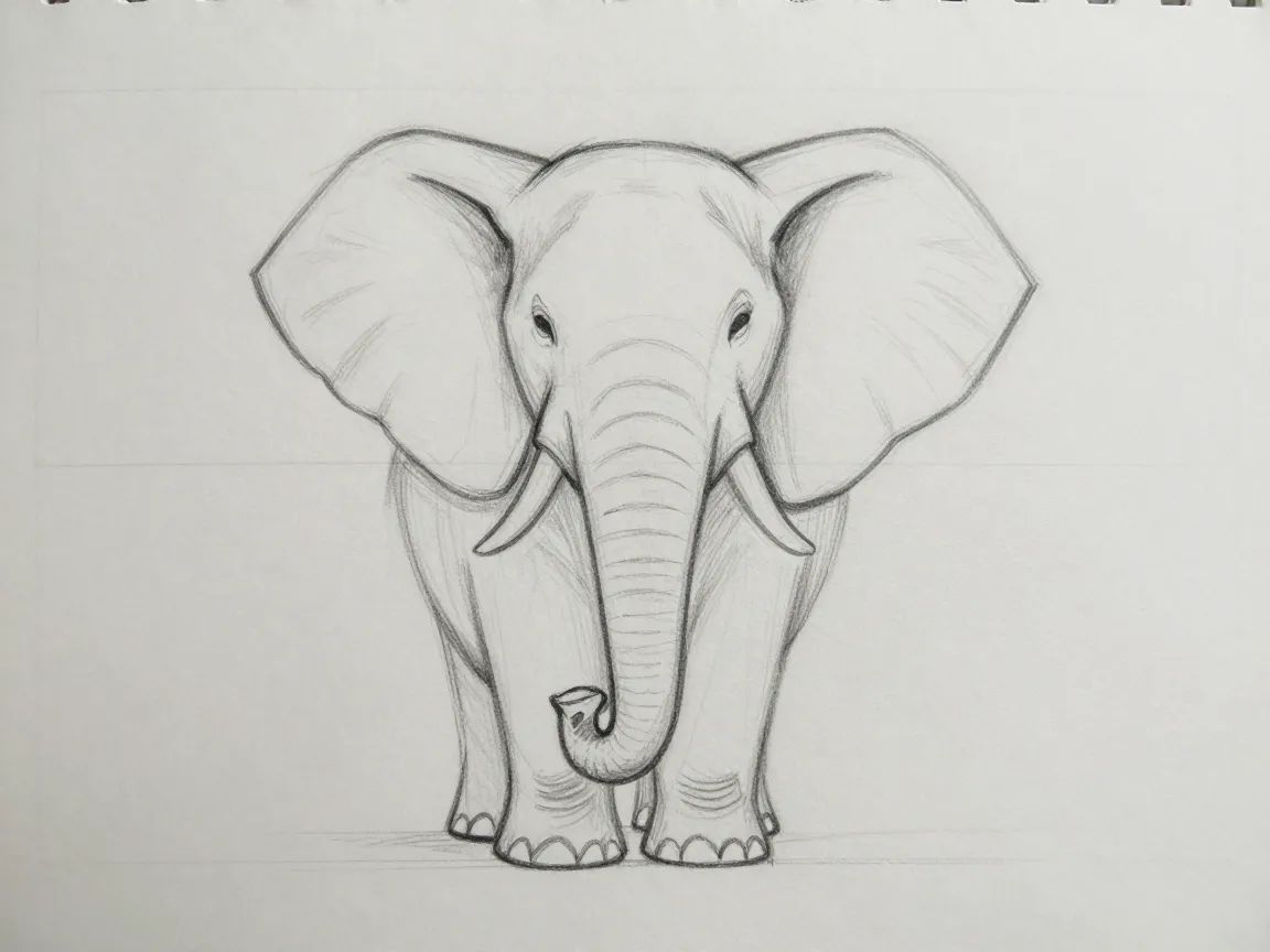 The s curve trunk elephant