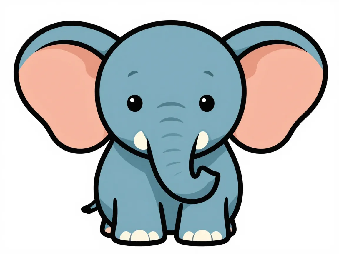 The big ear cartoon elephant