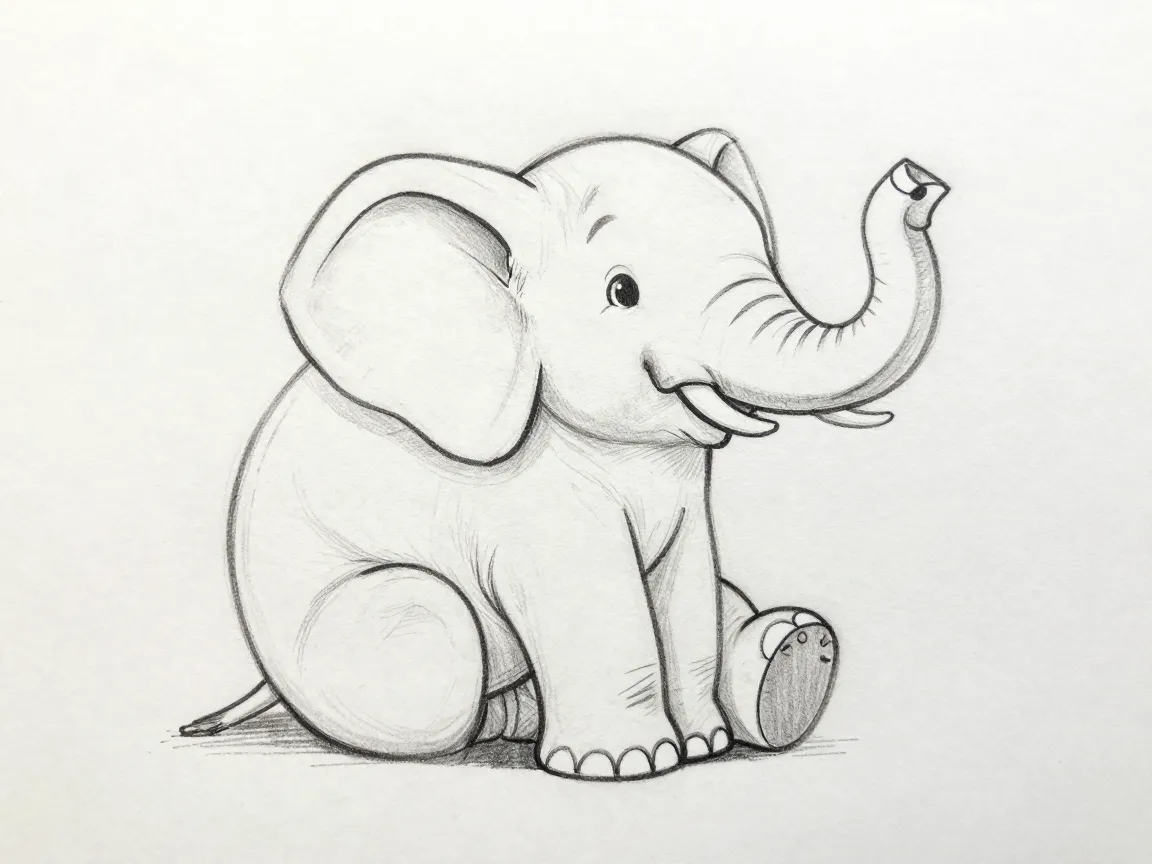 The sitting or waving elephant