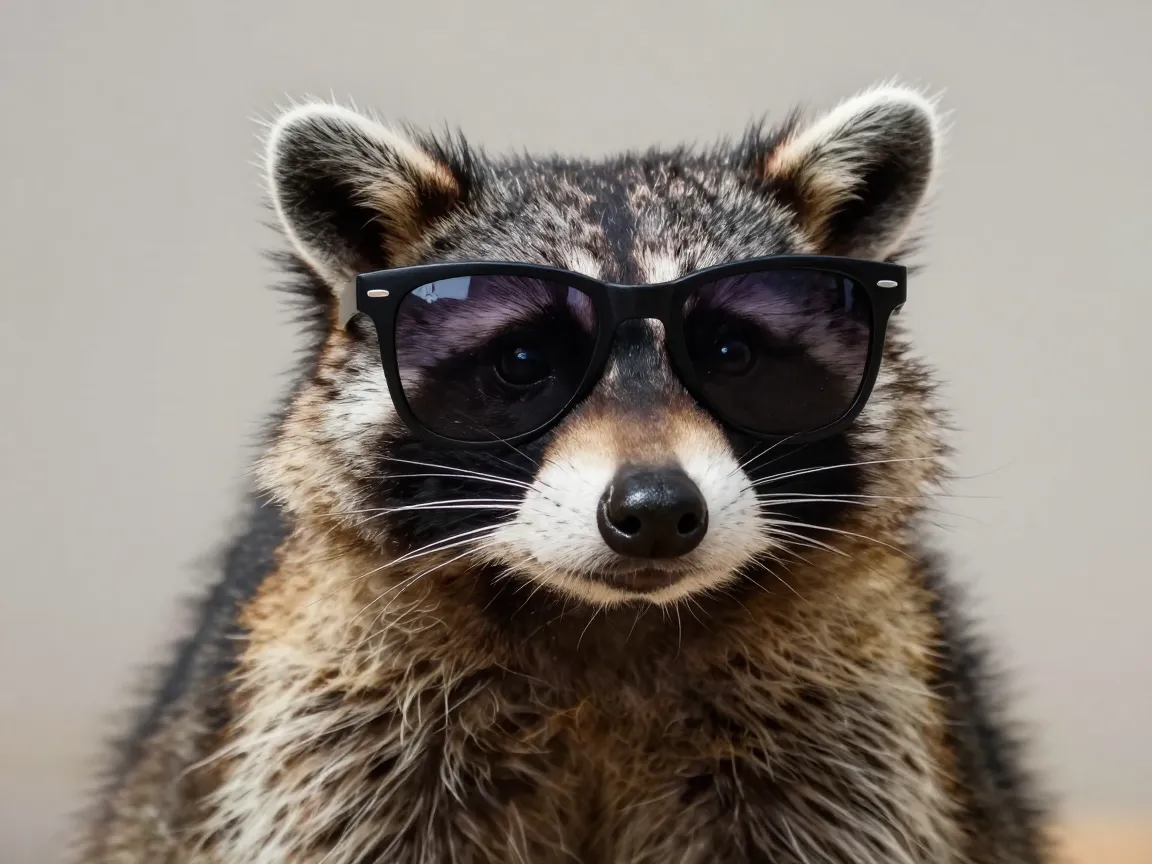 The sunglasses wearing raccoon with main character energy