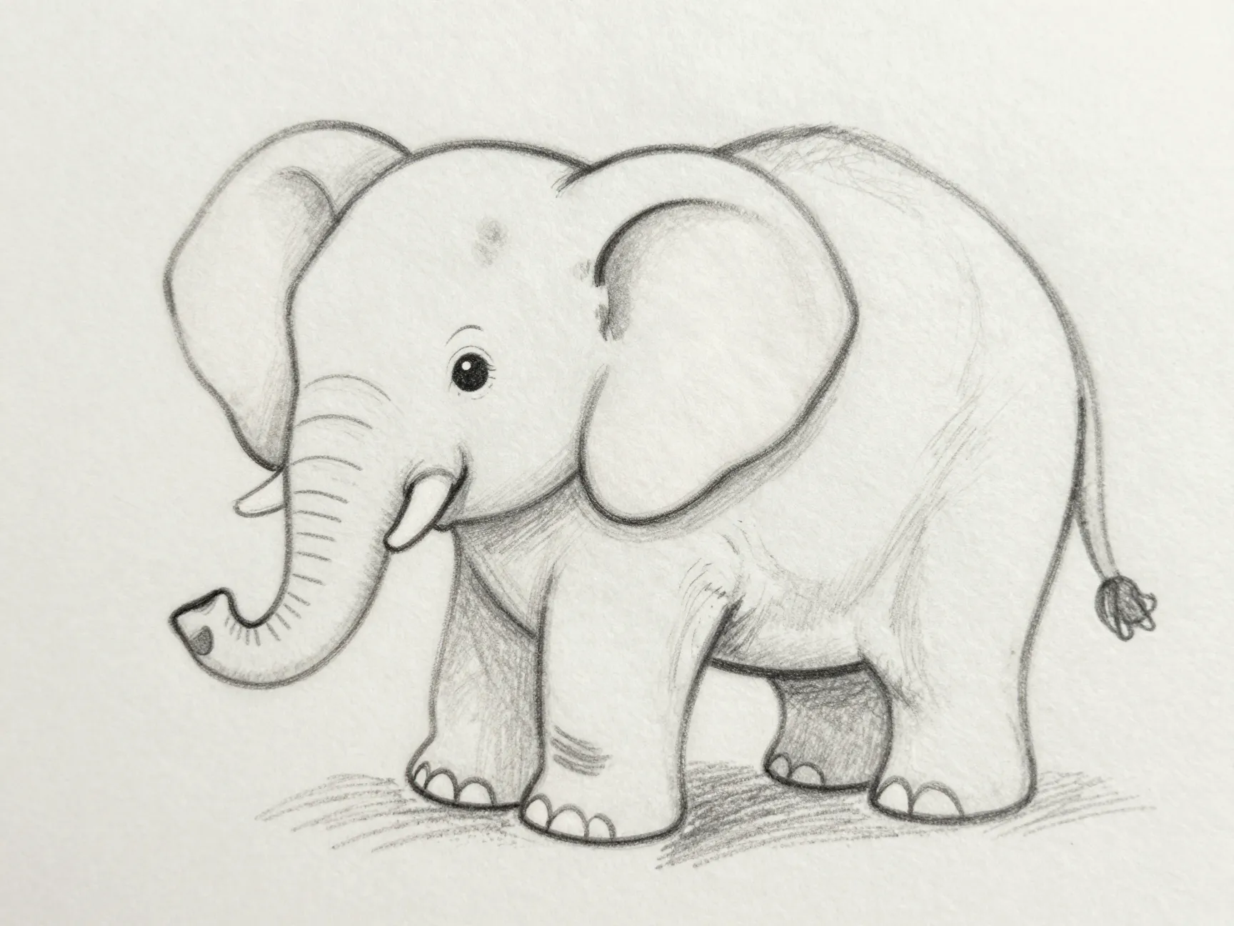 The wrinkle detail elephant