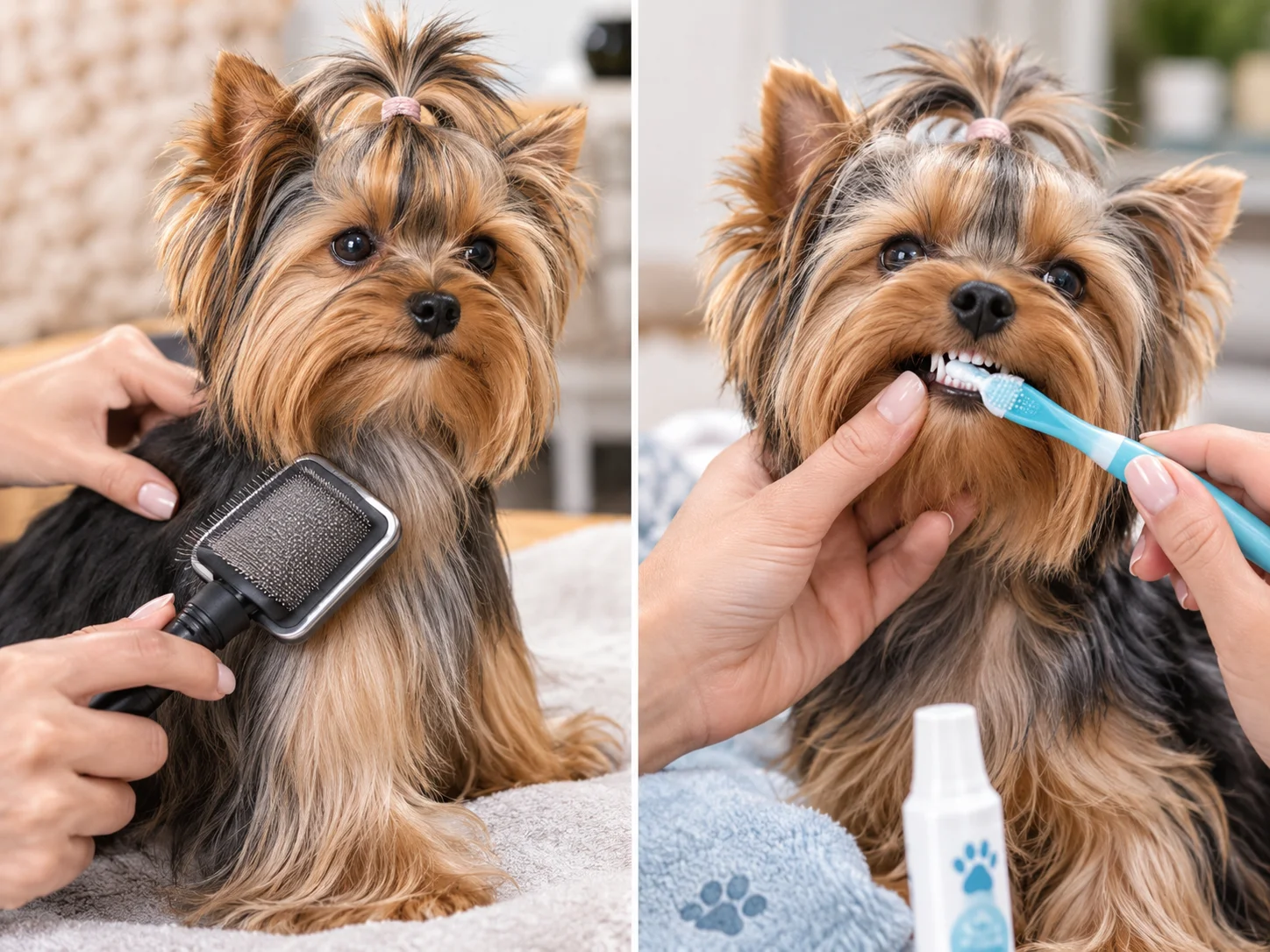 Commit to daily grooming dental care and positive socialization