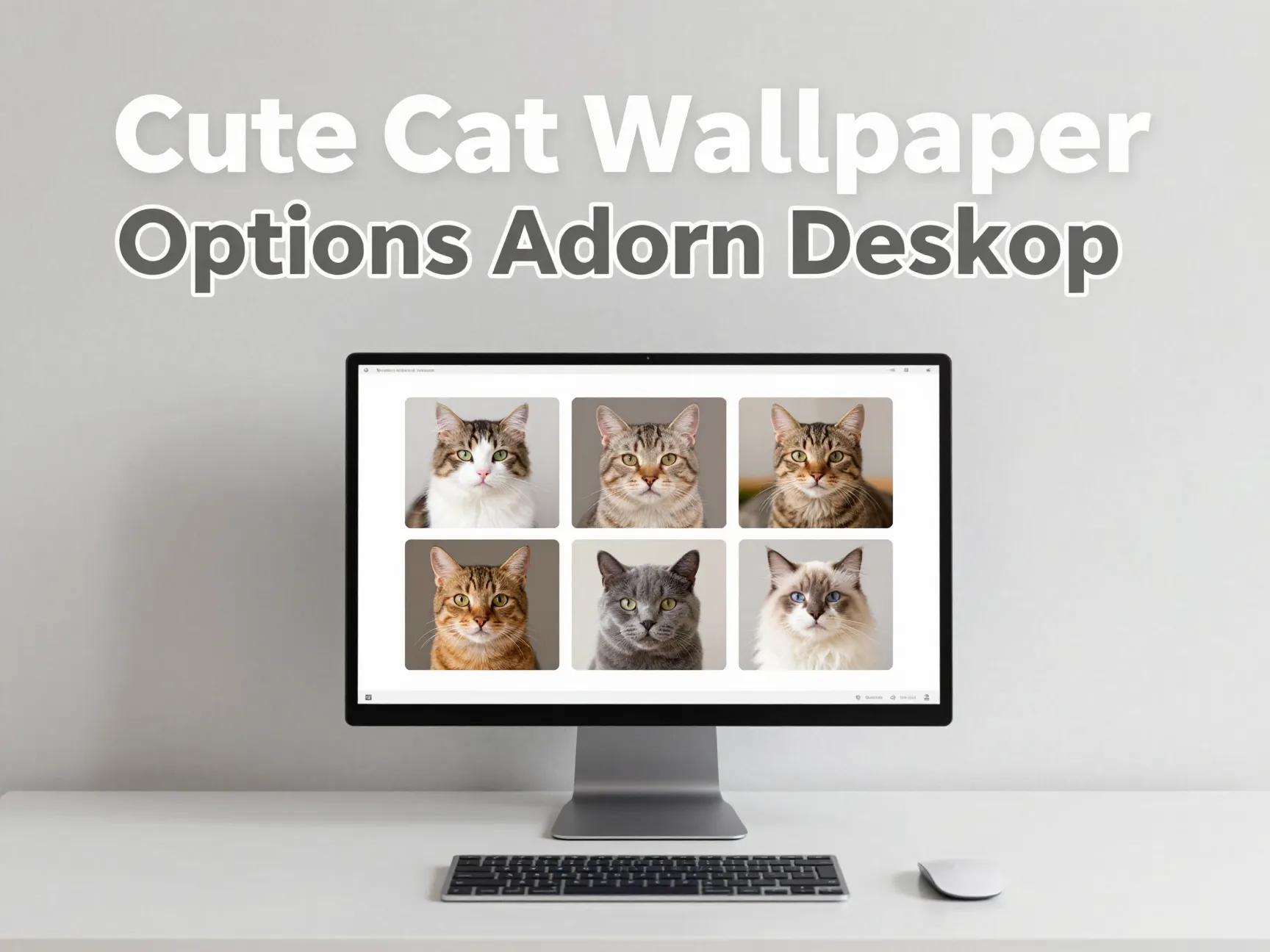 Cute cat wallpaper options adorn desktop