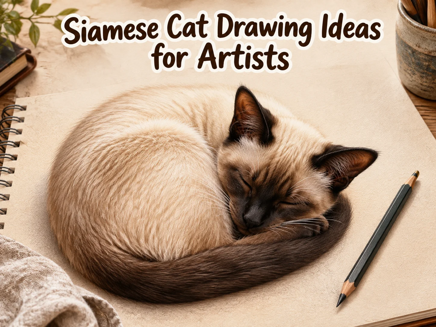 Siamese cat drawing ideas for artists