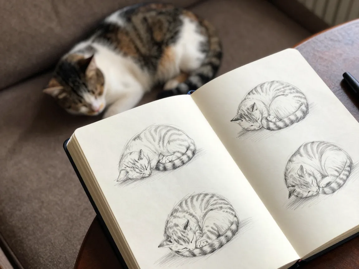 Everyday pet poses that are easy to observe