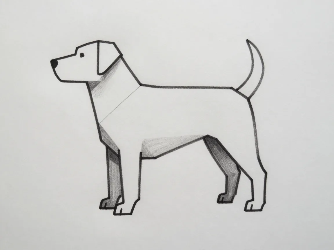 The cube shaped dog