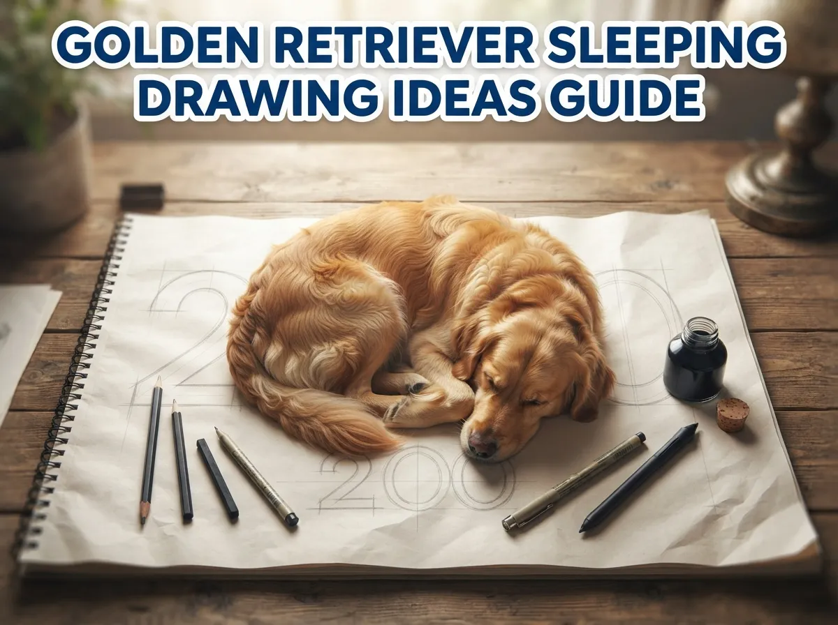 Golden retriever sleeping drawing ideas guide