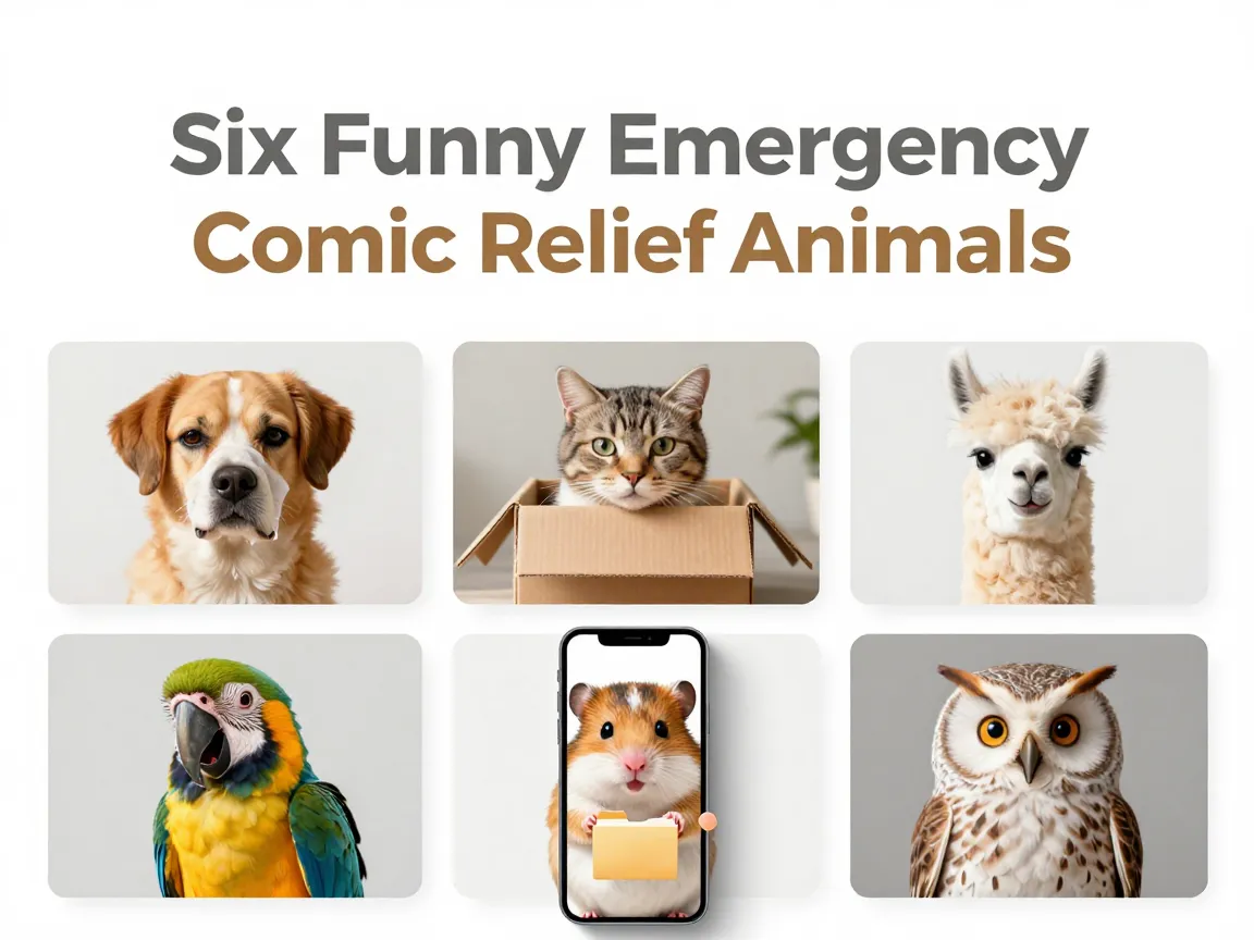 Six funny emergency comic relief animals