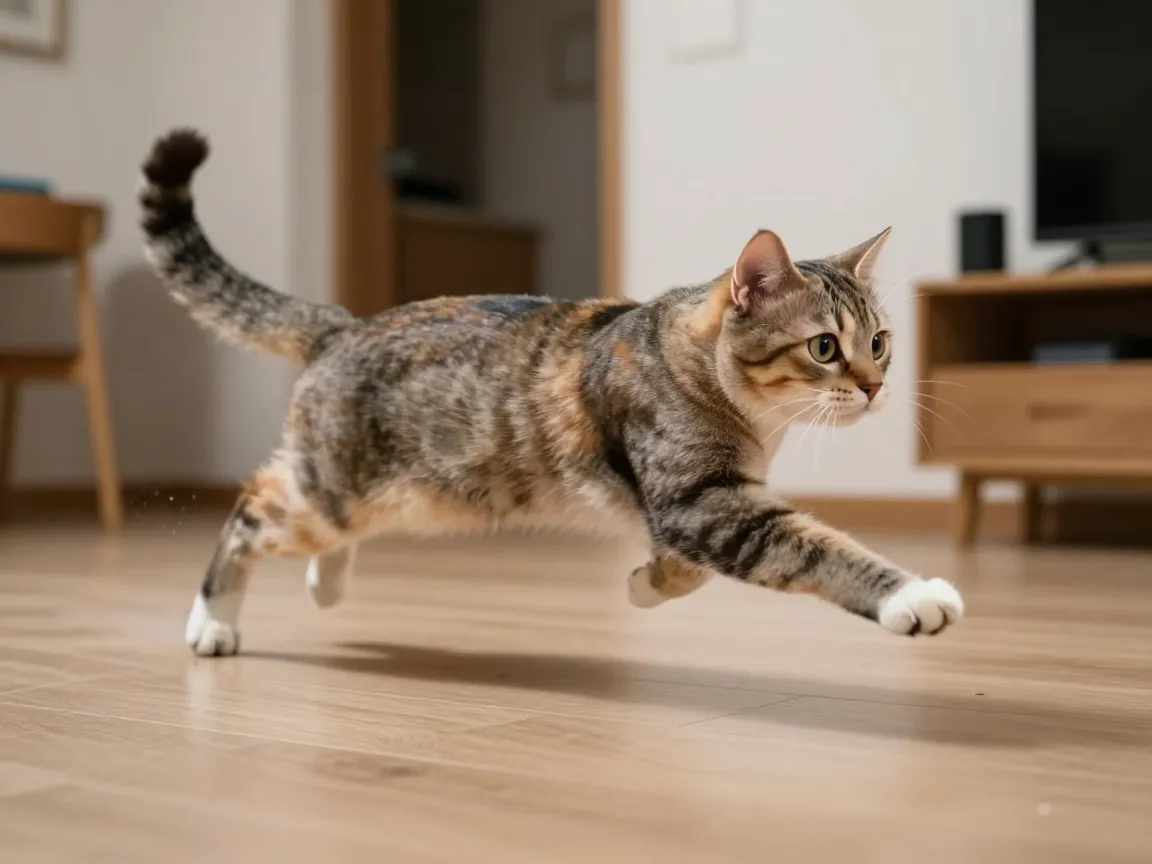 The mid zoomies blur cat