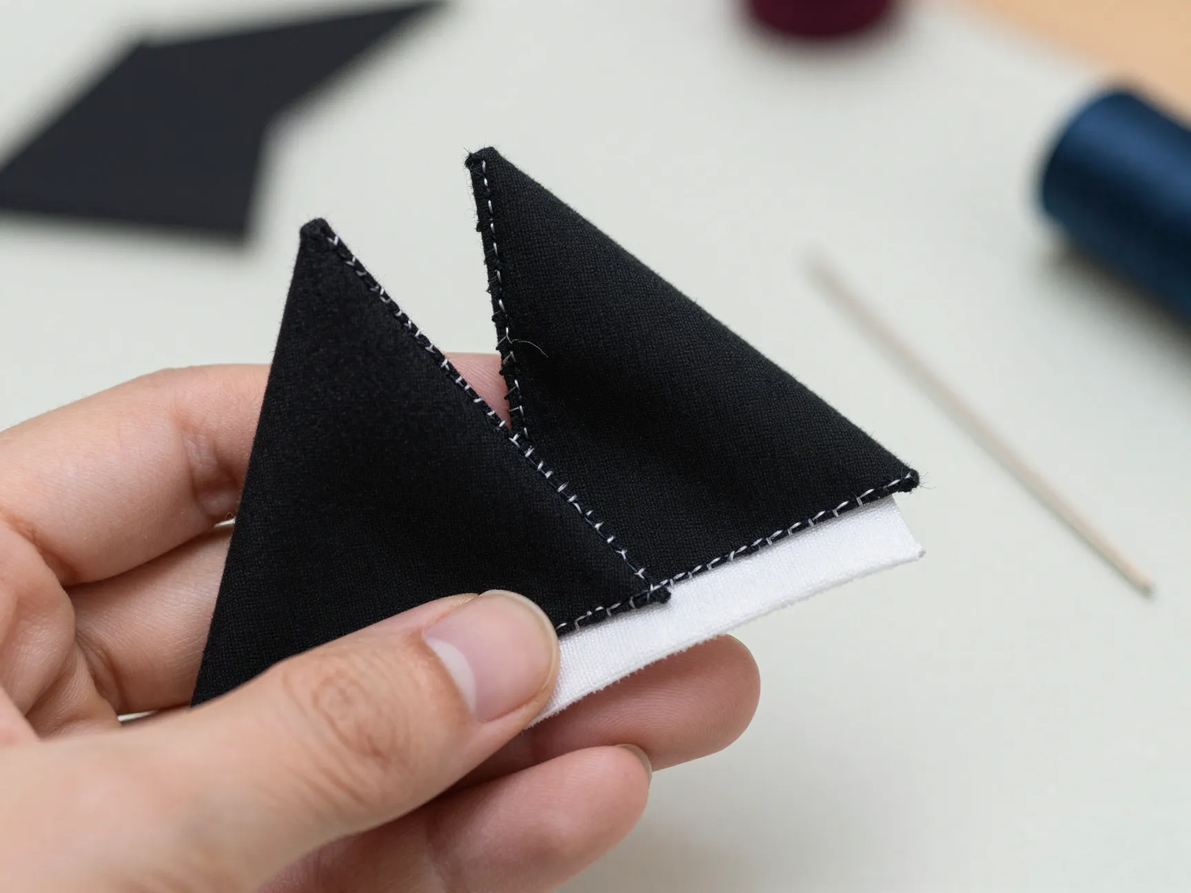 Structured fabric ears for a polished costume look