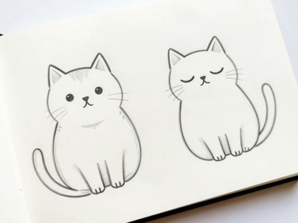 The chubby cat with triangle ears