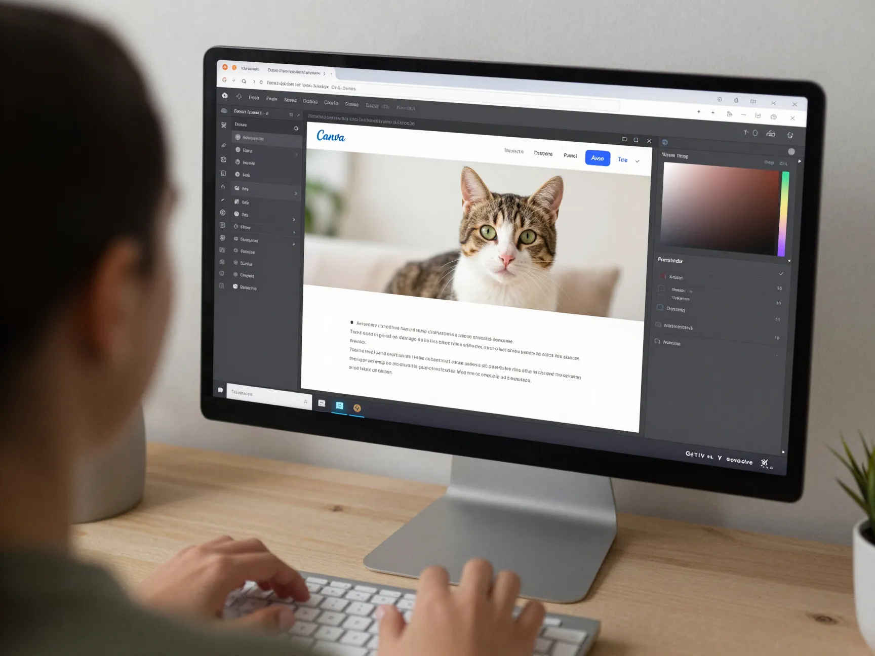 Canvas customizable cat desktop templates