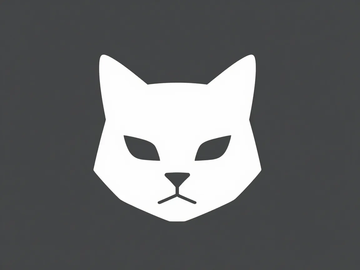 Logo style cat mark icons