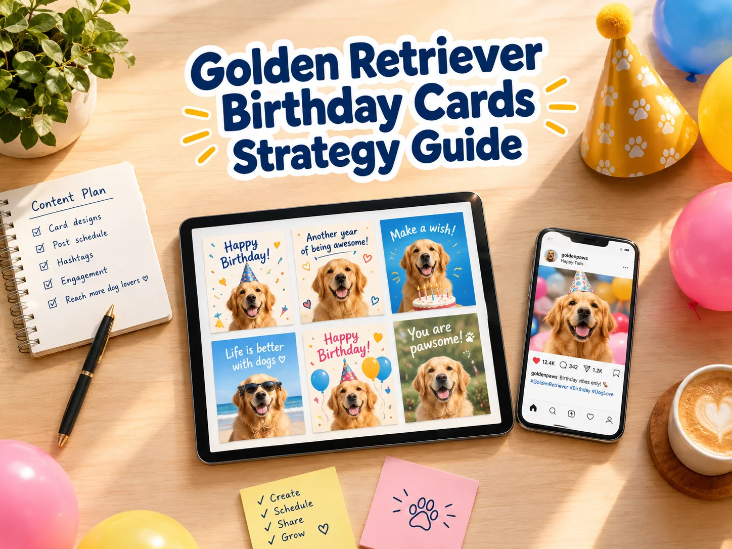 Golden retriever birthday cards strategy guide