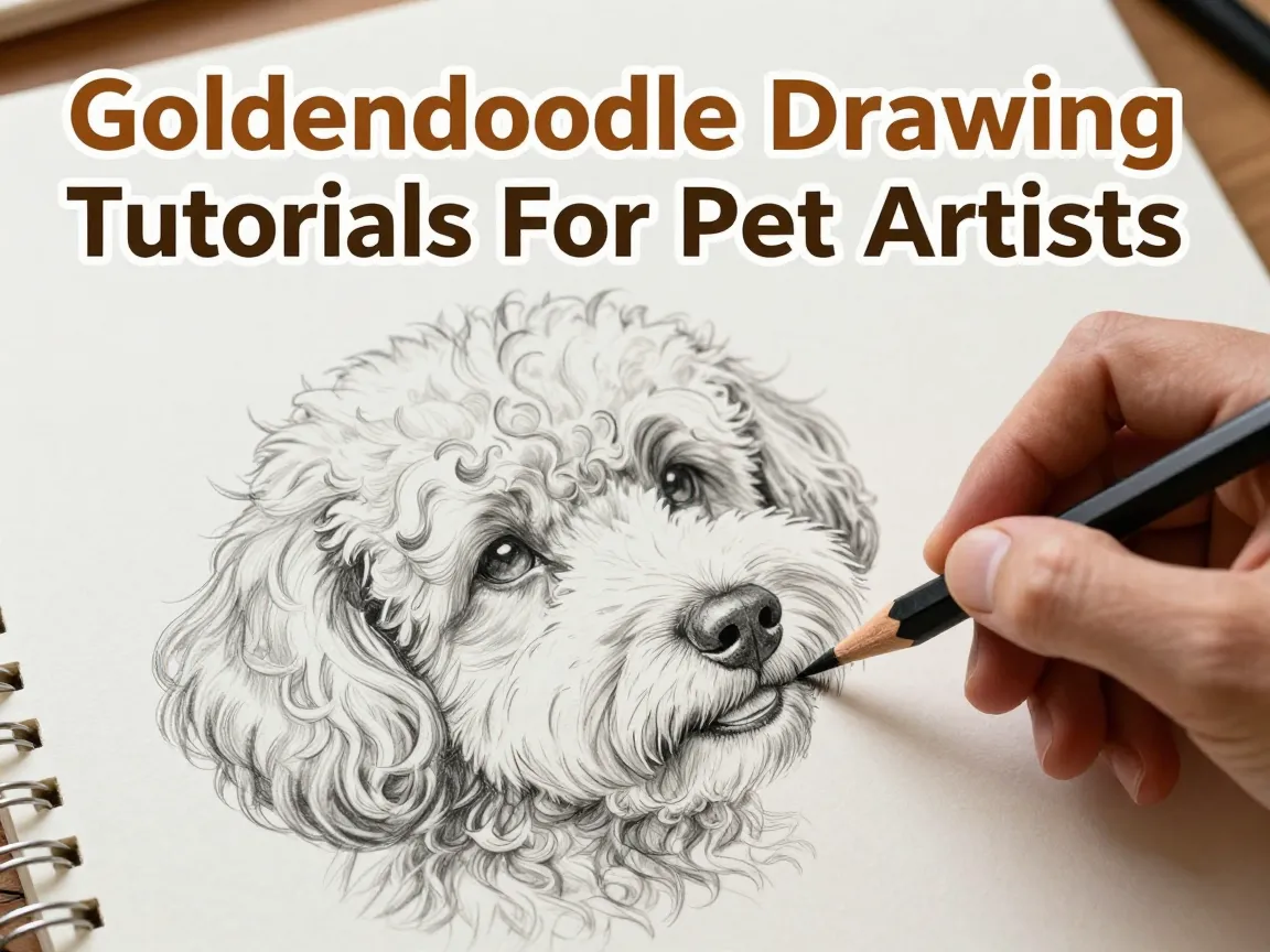 Goldendoodle drawing tutorials for pet artists