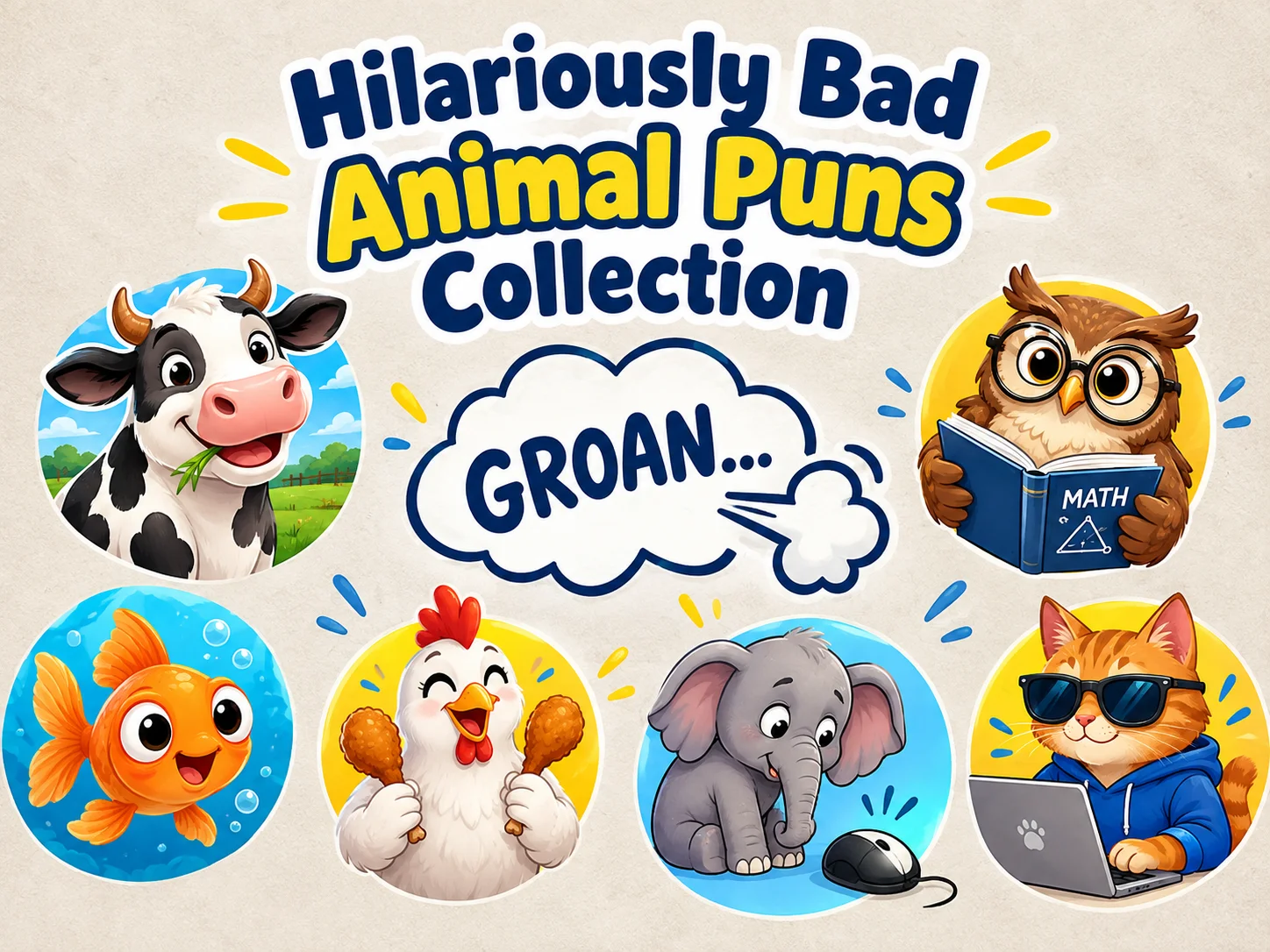 Hilariously bad animal puns collection