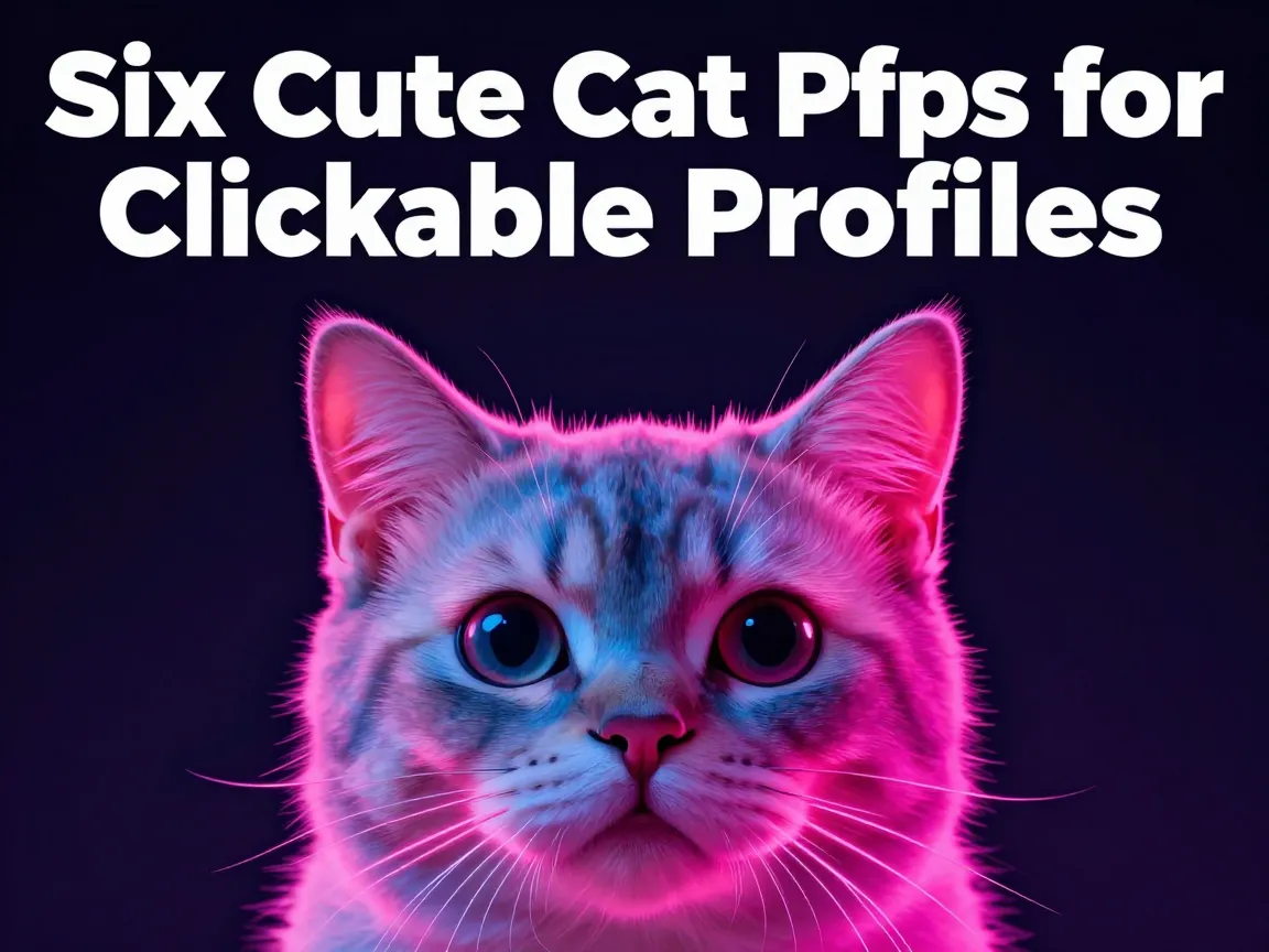 Six cute cat pfps for clickable profiles