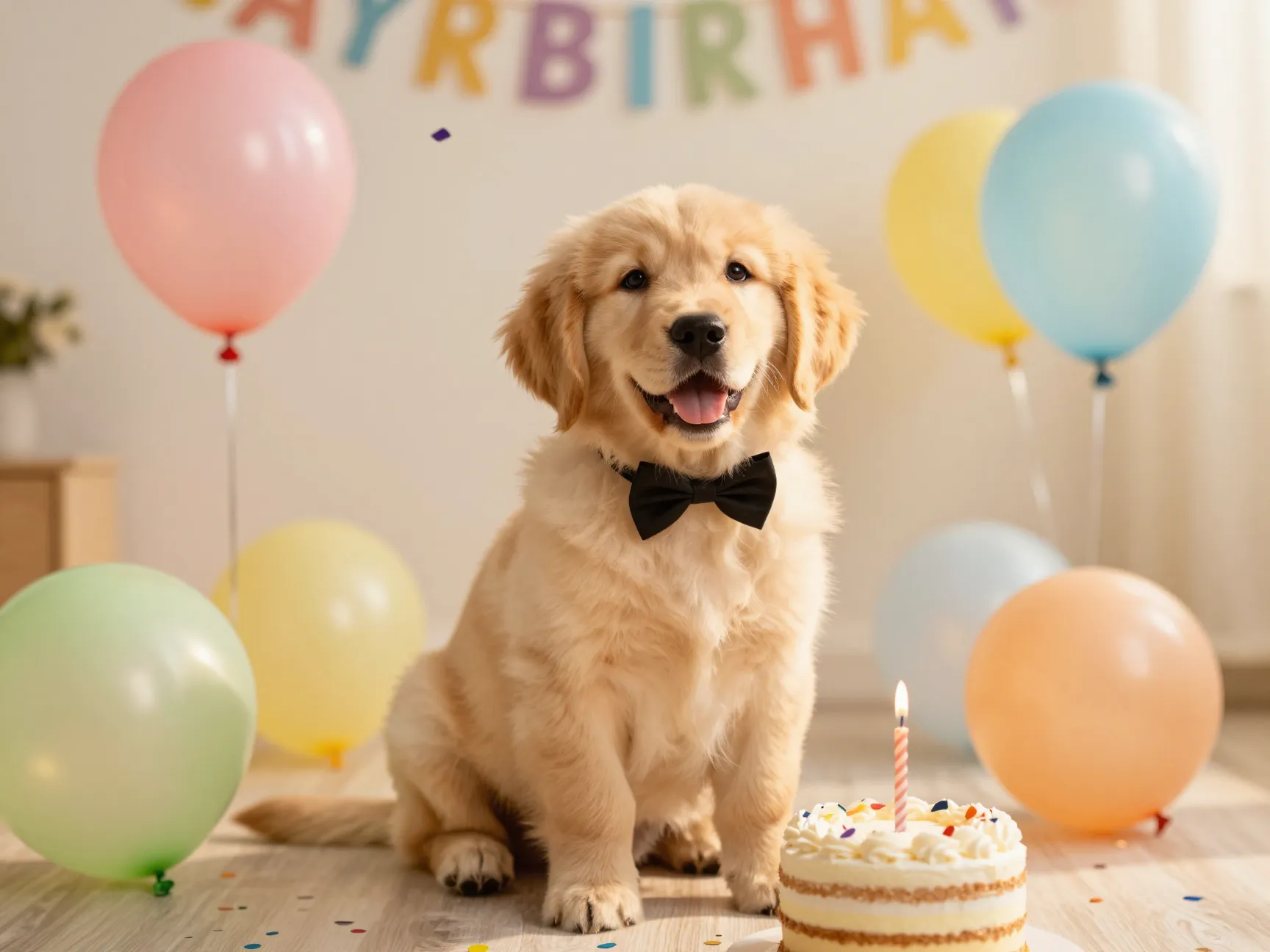 The photorealistic puppy portrait card