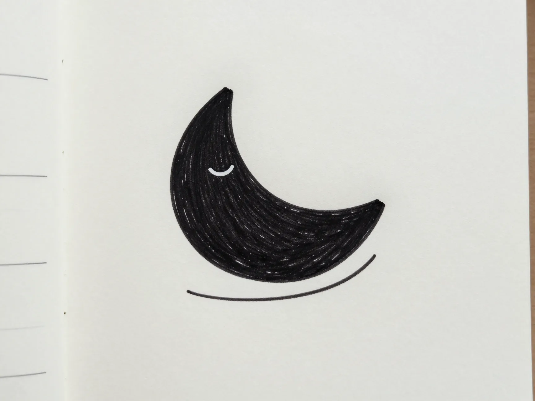 The sleeping crescent cat