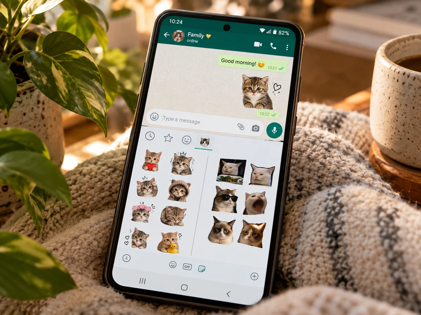 Cat and kitten memes wasticker for android