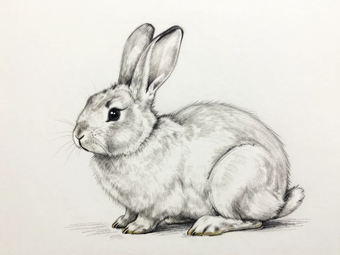 Long eared rabbit sketch04