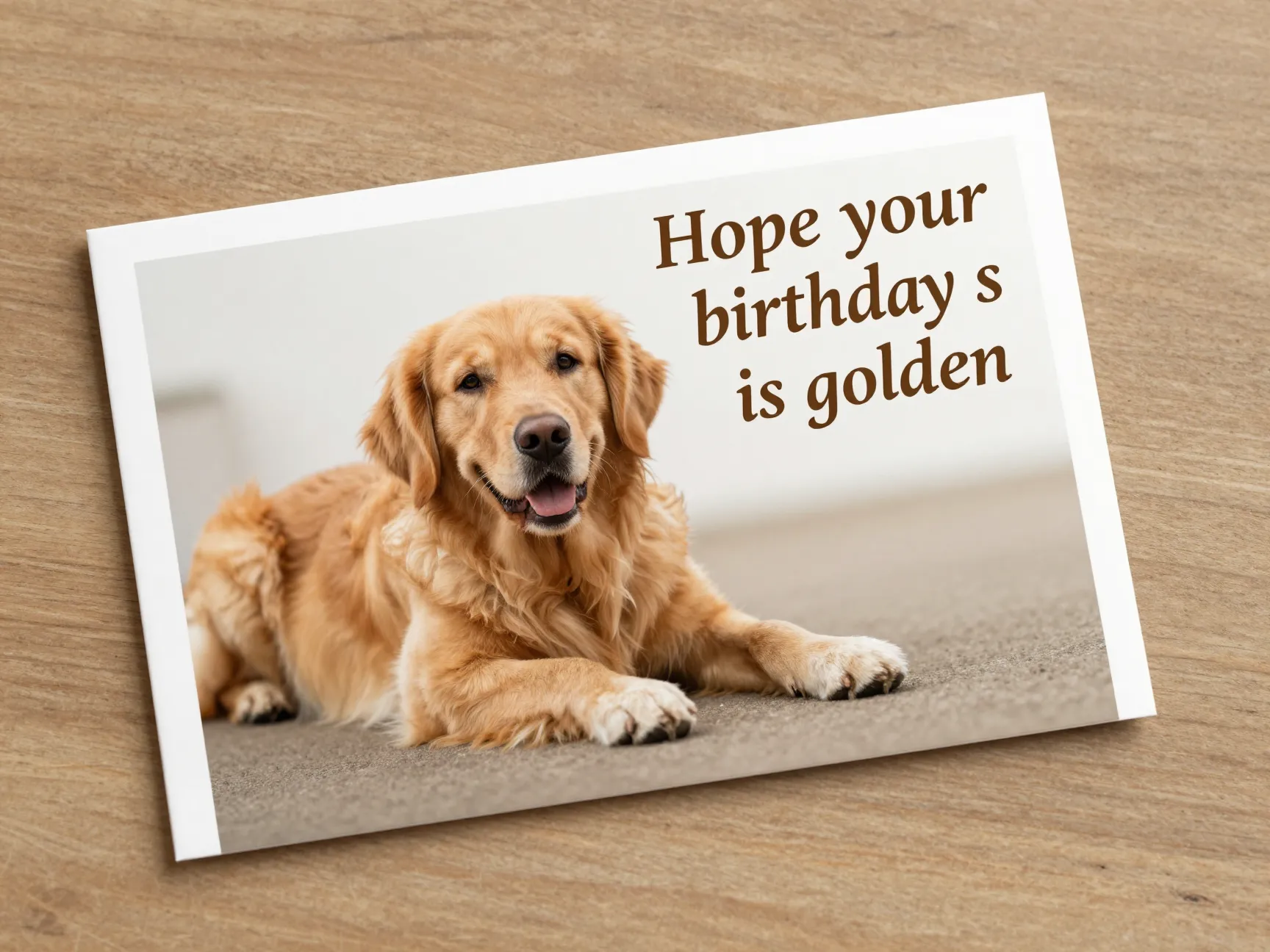 The wordplay greeting card