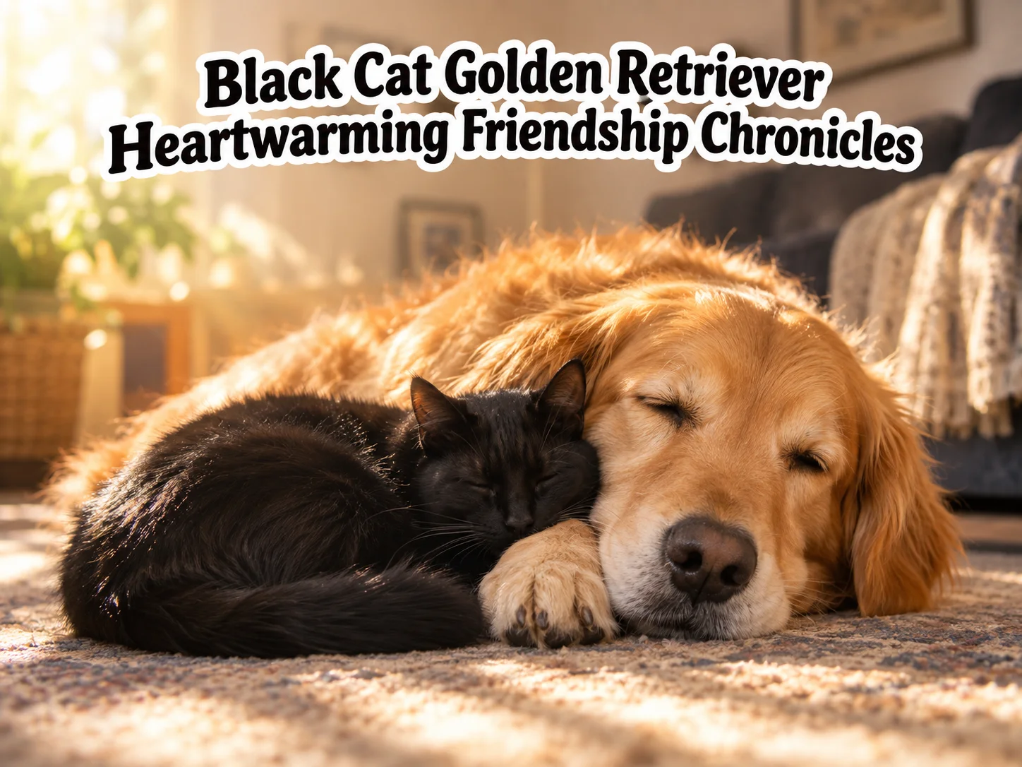 Black cat golden retriever heartwarming friendship chronicles