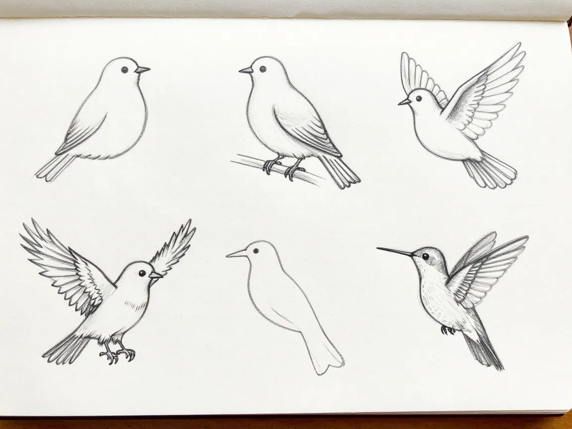 Key takeaways 6 easy bird drawings to help any artist take flight