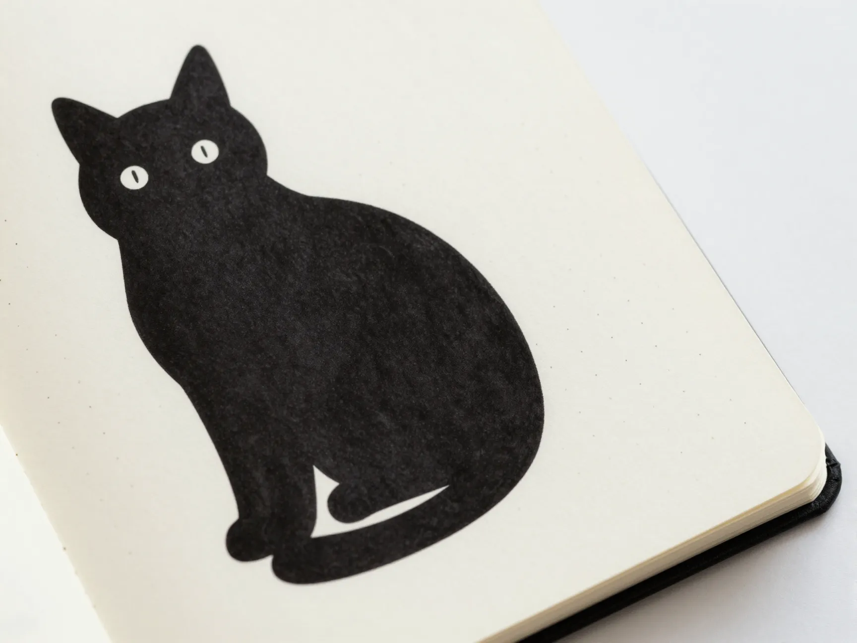 The sitting silhouette cat
