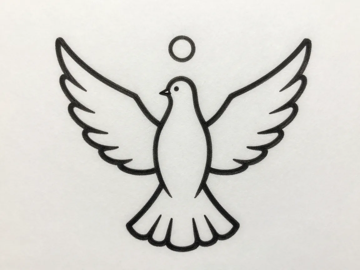 3 the v shape flying dove