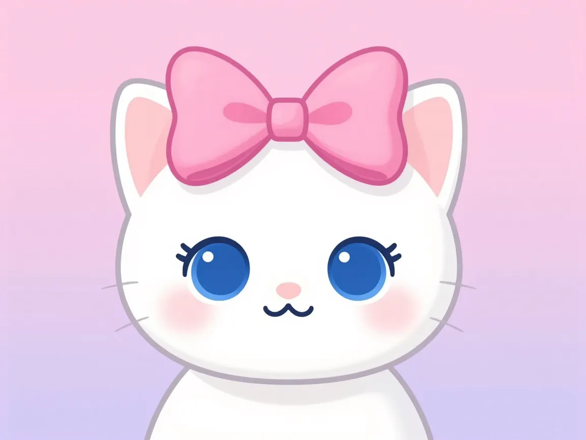 Hello kitty inspired pastel bow aesthetic