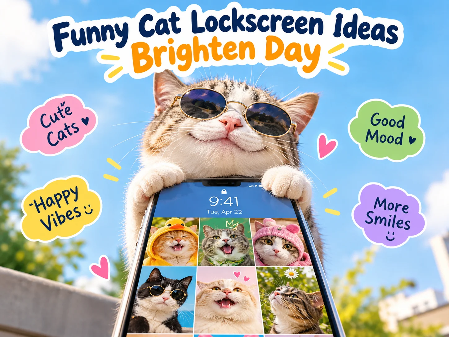 Funny cat lockscreen ideas brighten day